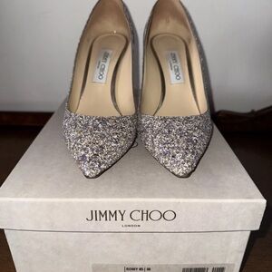 Jimmy Choo Sparkling Heels - Silver and Purple